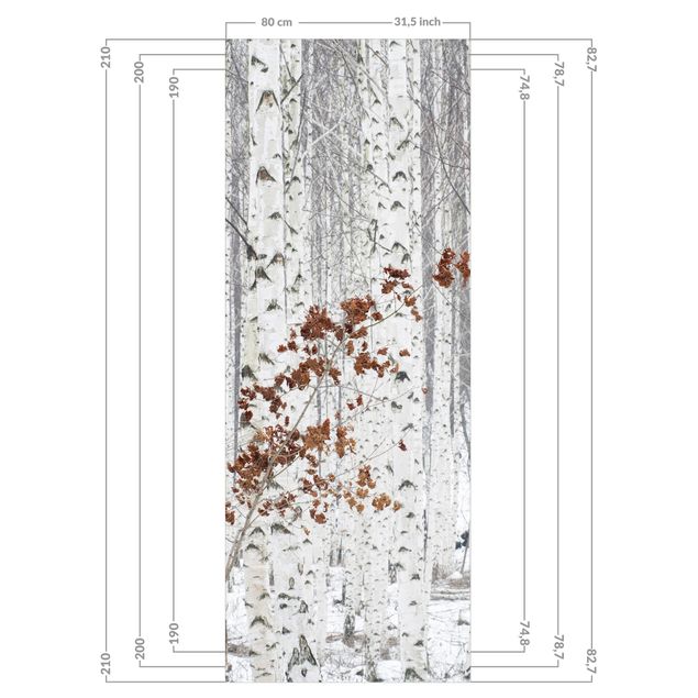 Shower wall cladding - Birch Trees In Autumn