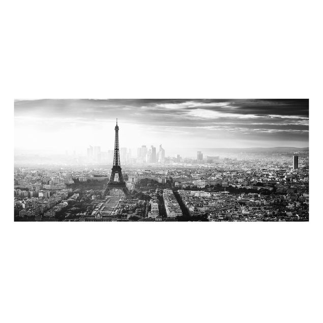 Forex print - The Eiffel Tower From Above Black And White