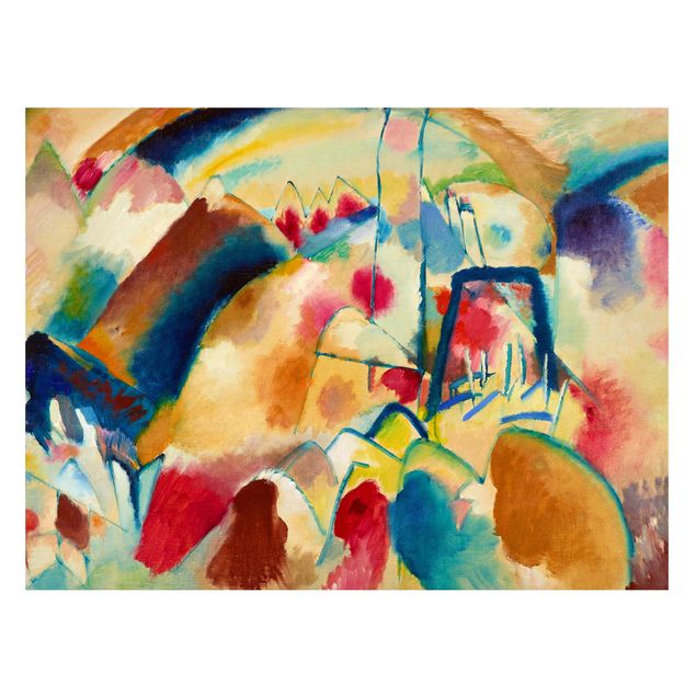 Magnetic memo board - Wassily Kandinsky - Landscape With Church (Landscape With Red Spotsi)