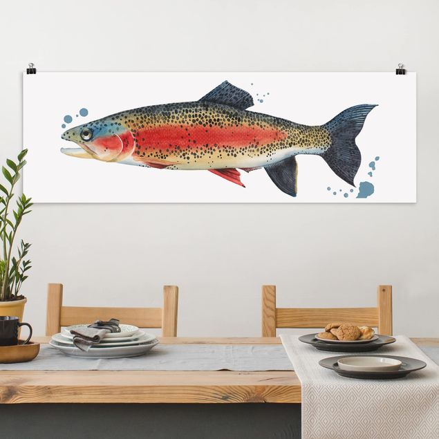 Panoramic poster kitchen - Color Catch - Trout