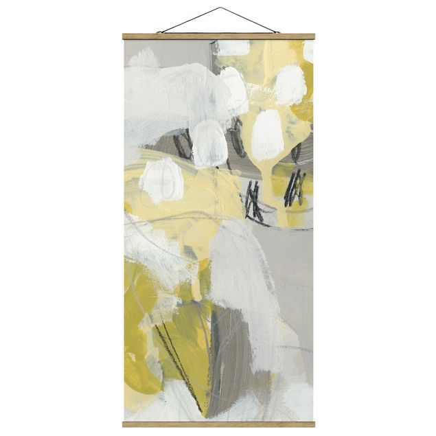 Fabric print with poster hangers - Lemons In The Mist I