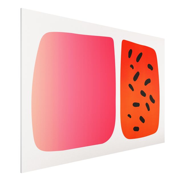 Print on forex - Abstract Shapes - Melon And Pink
