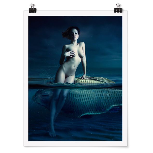 Poster nude & erotic - Nude With Fish