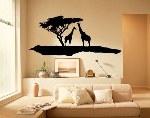 Wall stickers africa No.TM5 two giraffes