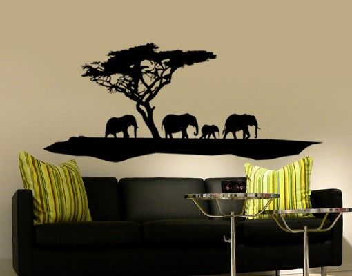 Wall stickers africa No.TM6 elephant walk