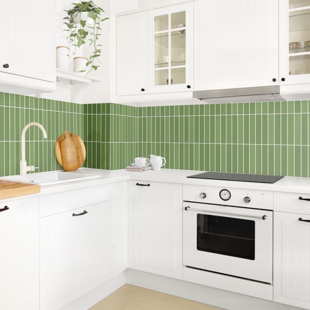 Kitchen splashbacks Subway Tiles - Green