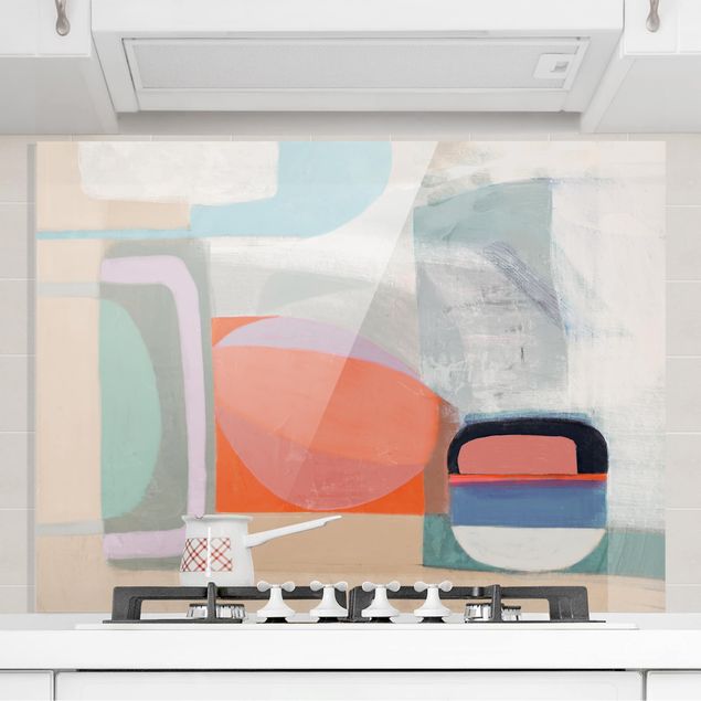 Glass splashback kitchen abstract Multiform IV