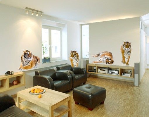 African wall stickers No.167 Tiger Set II