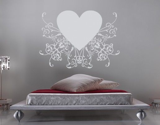 Love heart wall stickers No.SF600 romantic heart 1