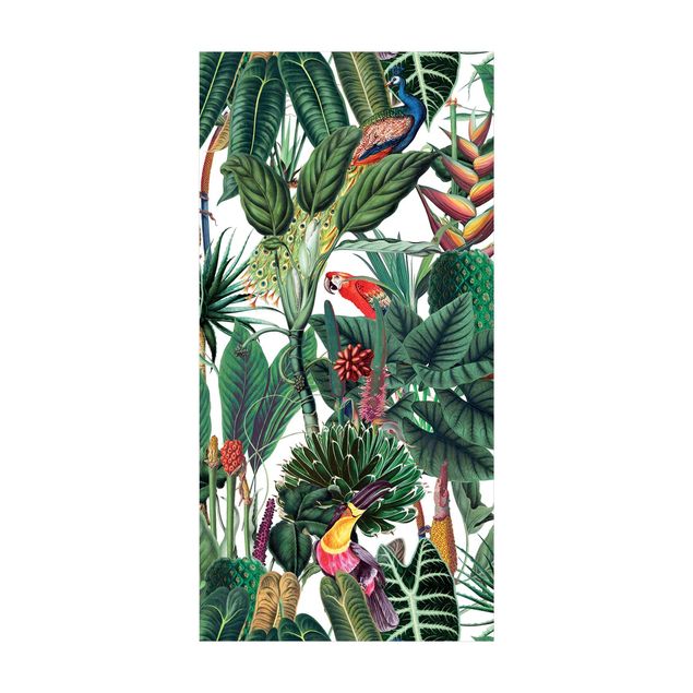 forest floor rug Colourful Tropical Rainforest Pattern
