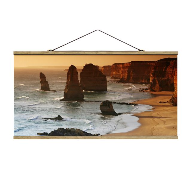 Fabric print with poster hangers - The Twelve Apostles Of Australia