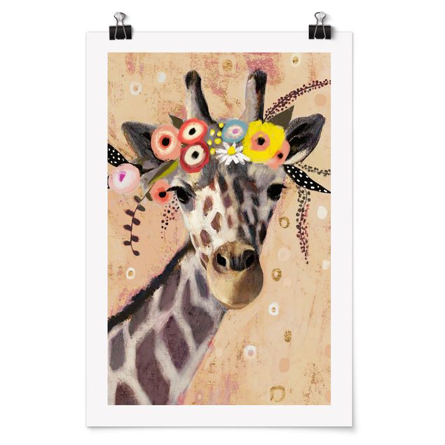 Poster animals - Klimt Giraffe