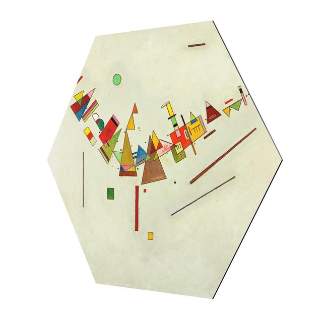 Alu-Dibond hexagon - Wassily Kandinsky - Angular Swing