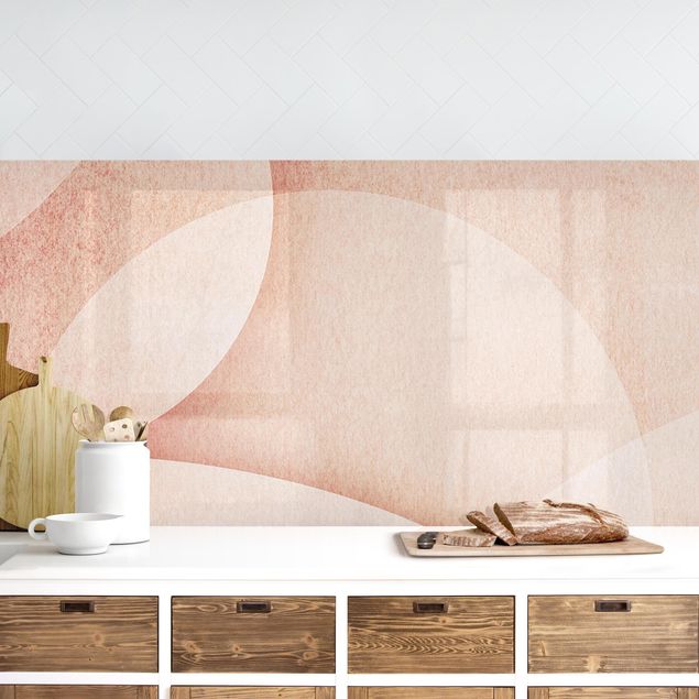 Kitchen splashback patterns Abstract Graphics In Peach-Colour