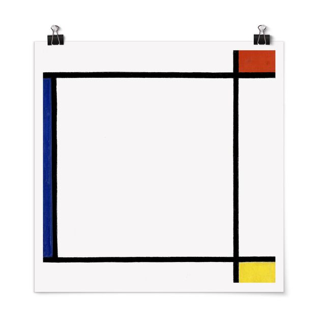 Poster - Piet Mondrian - Composition III with Red, Yellow and Blue