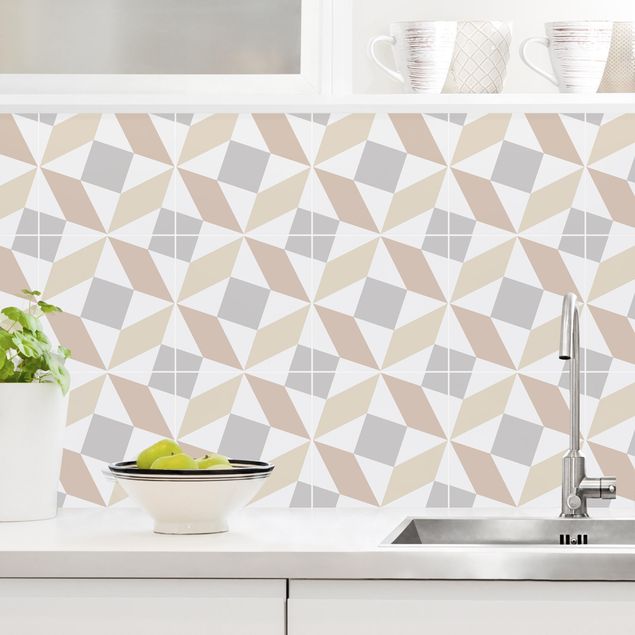 Kitchen splashback patterns Geometrical Tiles - Fano