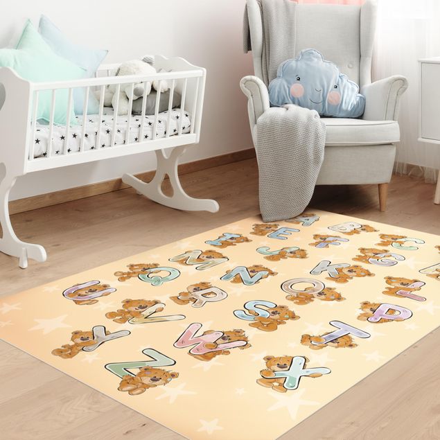 contemporary rugs I Am Learning The Alphabet with Teddy From A To Z
