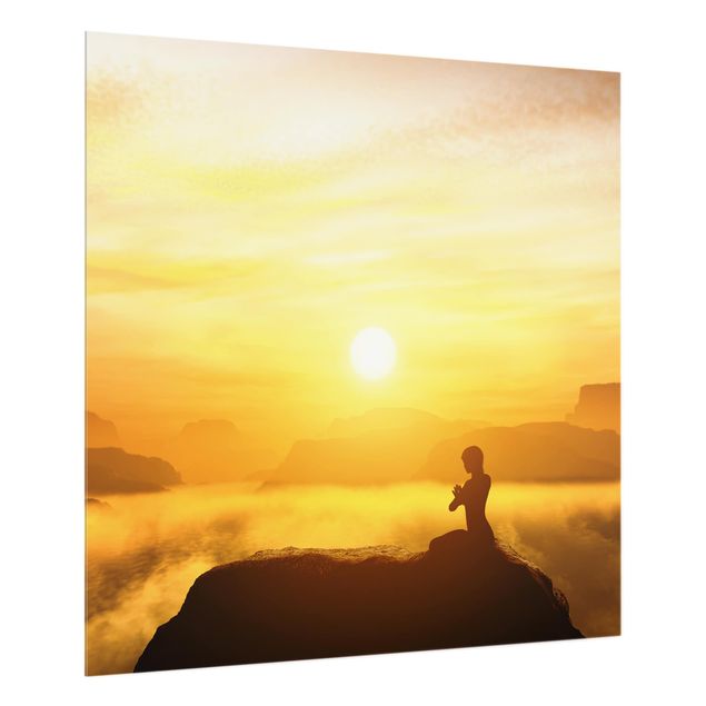 Glass Splashback - Yoga Meditation - Square 1:1