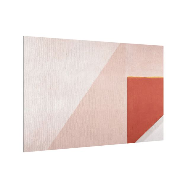 Splashback - Pink Geometry - Landscape format 3:2