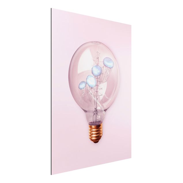 Aluminium dibond Light Bulb With Jellyfish