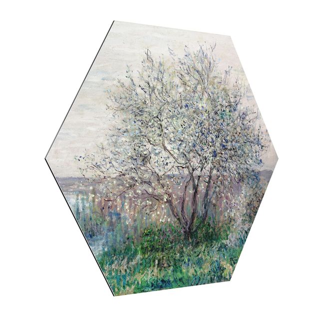 Alu-Dibond hexagon - Claude Monet - Spring in Vétheuil