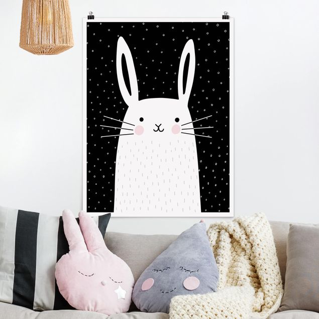 Poster kids room - Zoo With Patterns - Hase