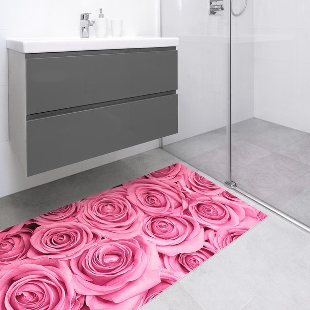 kitchen runner rugs Pink Roses