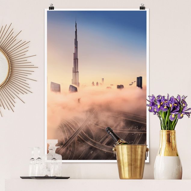 Poster architecture & skyline - Heavenly Dubai Skyline