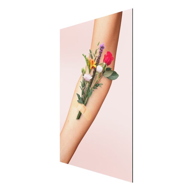 Print on aluminium - Arm With Flowers