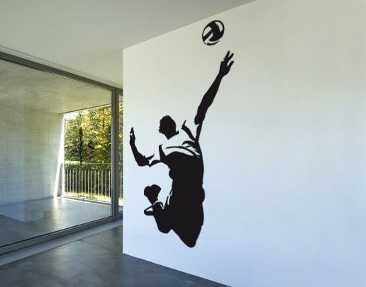Wall art stickers No.UL412 volleyball player