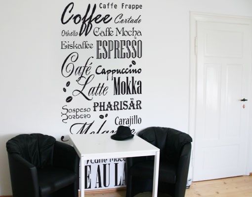 Inspirational quotes wall stickers No.736 Coffee & more