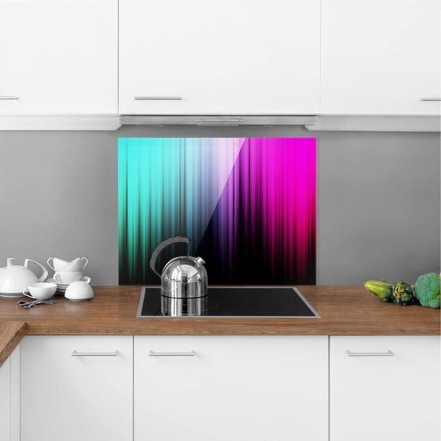 Glass splashback abstract Rainbow Display