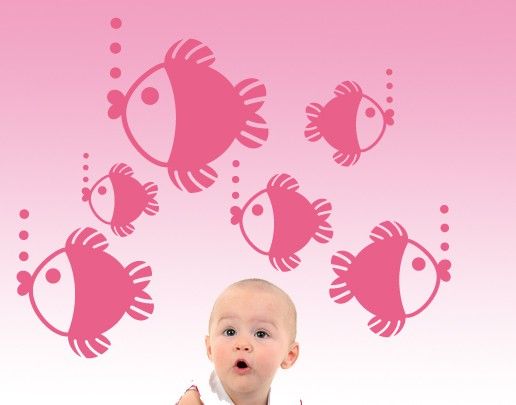 Wall stickers animals No.UL433 baby fish Set