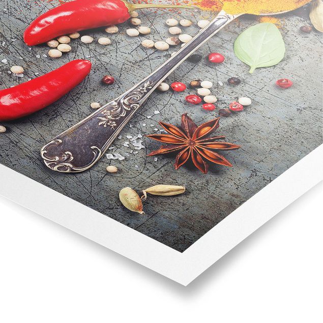 Poster kitchen - Spoon With Spices