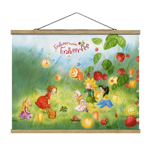 Fabric print with poster hangers - Little Strawberry Strawberry Fairy - Lanterns