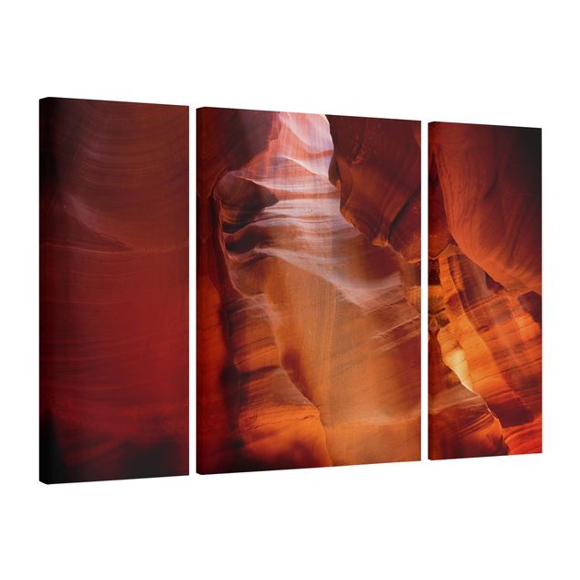 Print on canvas 3 parts - Light Beam In Antelope Canyon