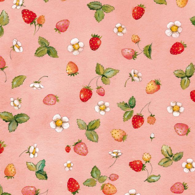 Adhesive film for furniture - Little Strawberry Strawberry Fairy - Strawberry Flowers