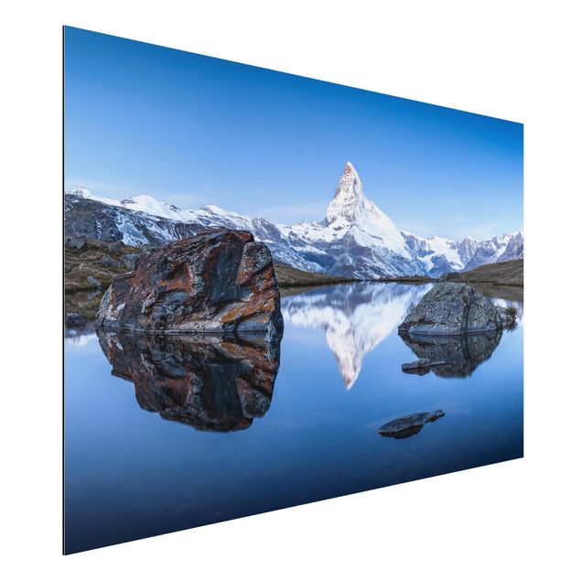 Alu dibond Stellisee Lake In Front Of The Matterhorn