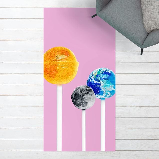 balcony mat Lollipops With Planets