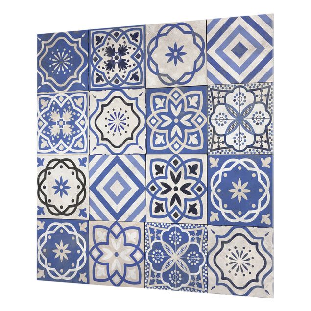 Glass Splashback - Mediterranean Tile Pattern - Square 1:1
