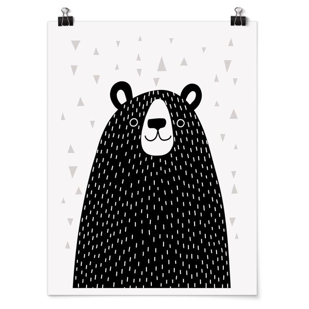 Poster kids room - Zoo With Patterns - Bear