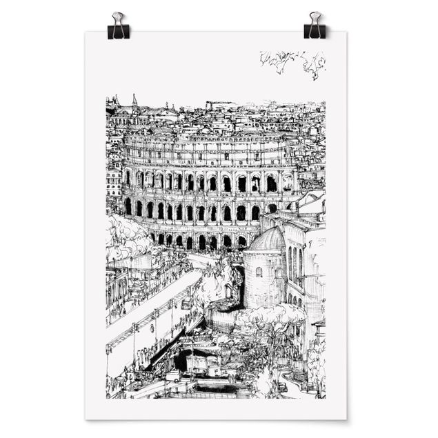 Poster architecture & skyline - City Study - Rome