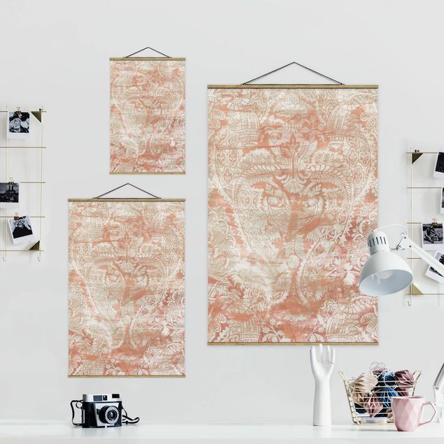 Fabric print with poster hangers - Ornament Tissue IV