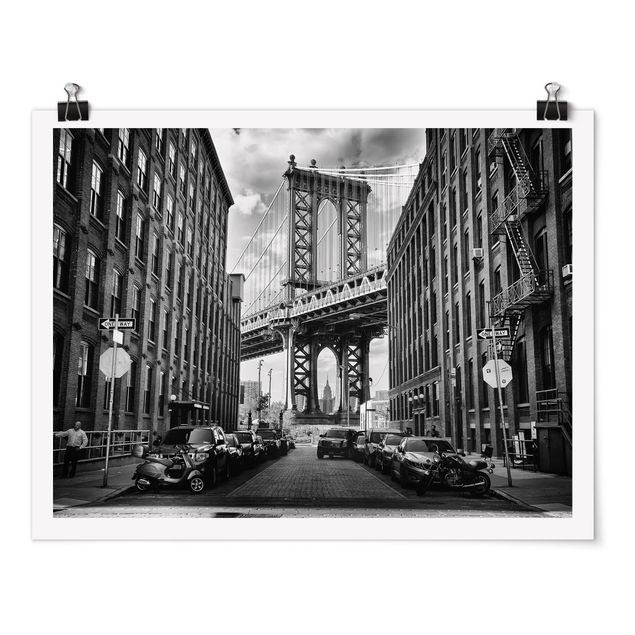 Poster - Manhattan Bridge In America