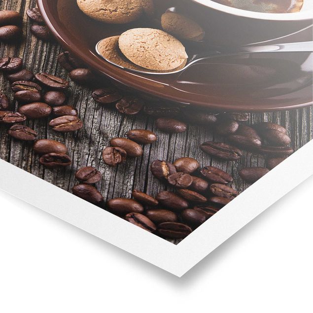 Poster - Coffee Mugs With Coffee Beans