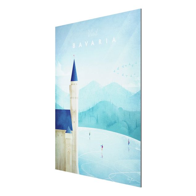 Print on aluminium - Travel Poster - Bavaria