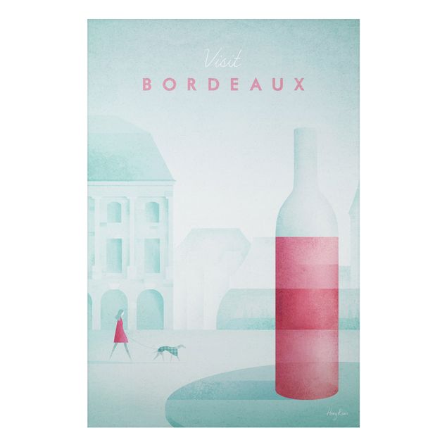 Print on aluminium - Travel Poster - Bordeaux