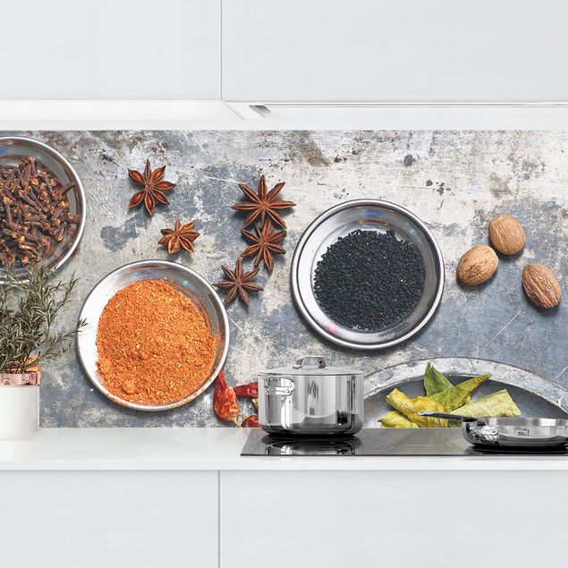 Kitchen splashback spices and herbs Shabby Spice Plate