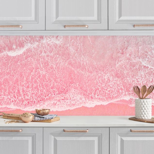 Splashback landscape Ocean In Pink