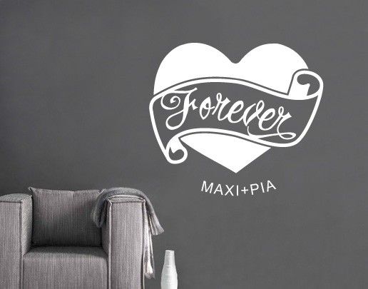 Custom text wall decals No.UL109 Customised text Forever